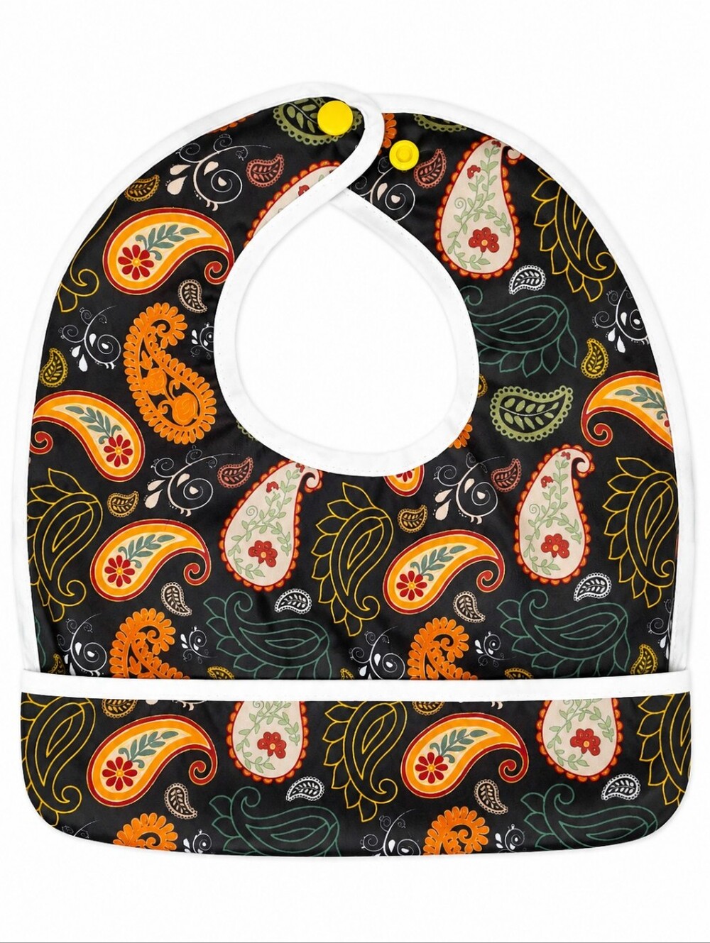 Paisely Print Baby Flip Bib